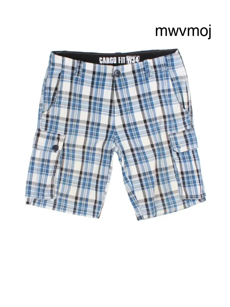 Checked Cargo Shorts (Size L) - Shorts